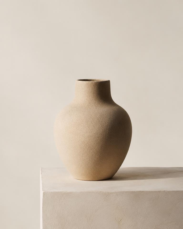 AI studio product photo of a ceramic vase
